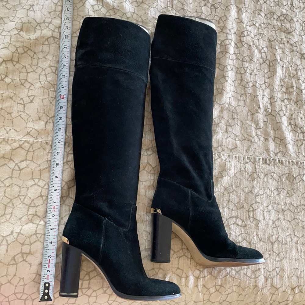 Michael Kors black suede boots size 8 knee high